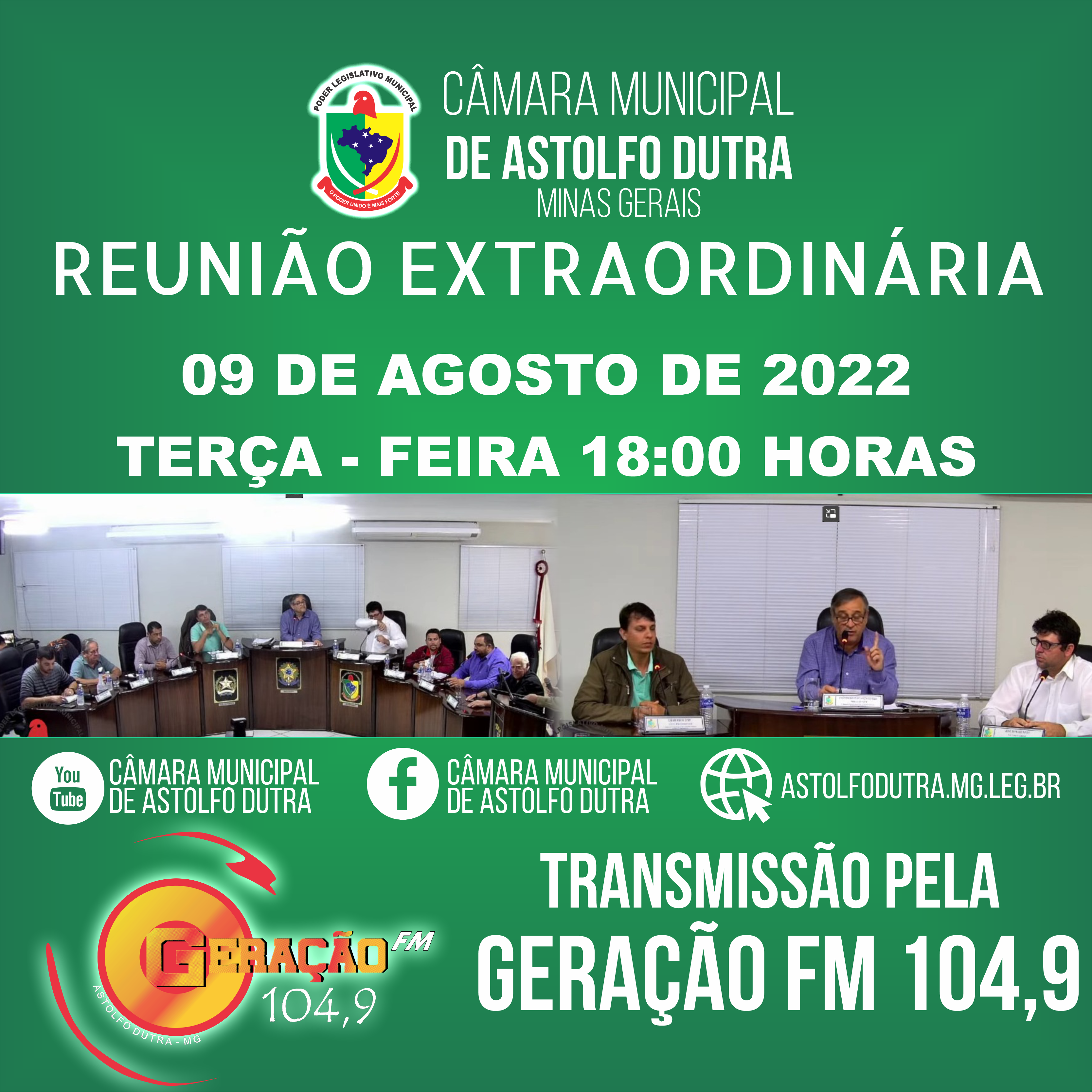 PAUTA DA REUNIÃO EXTRAORDINÁRIA 09 DE AGOSTO DE 2022