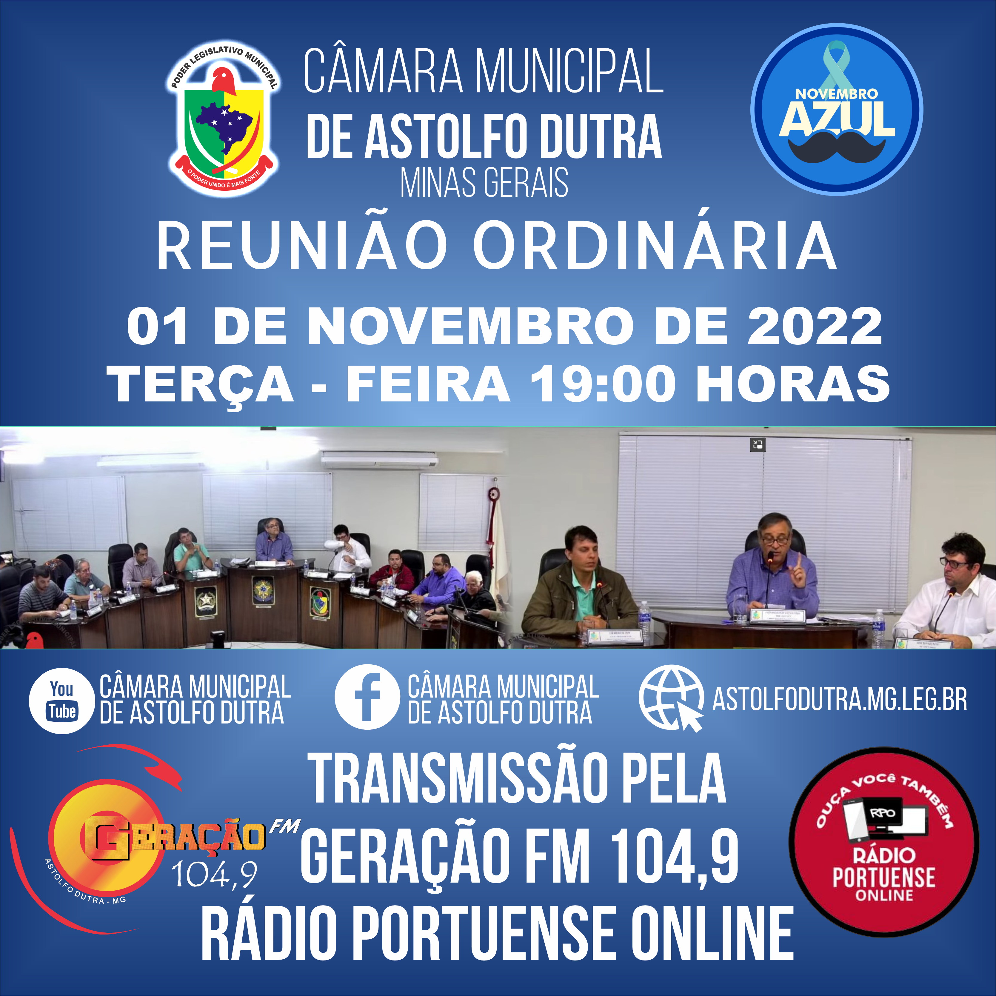PAUTA DA REUNIÃO 01 DE NOVEMBRO DE  2022