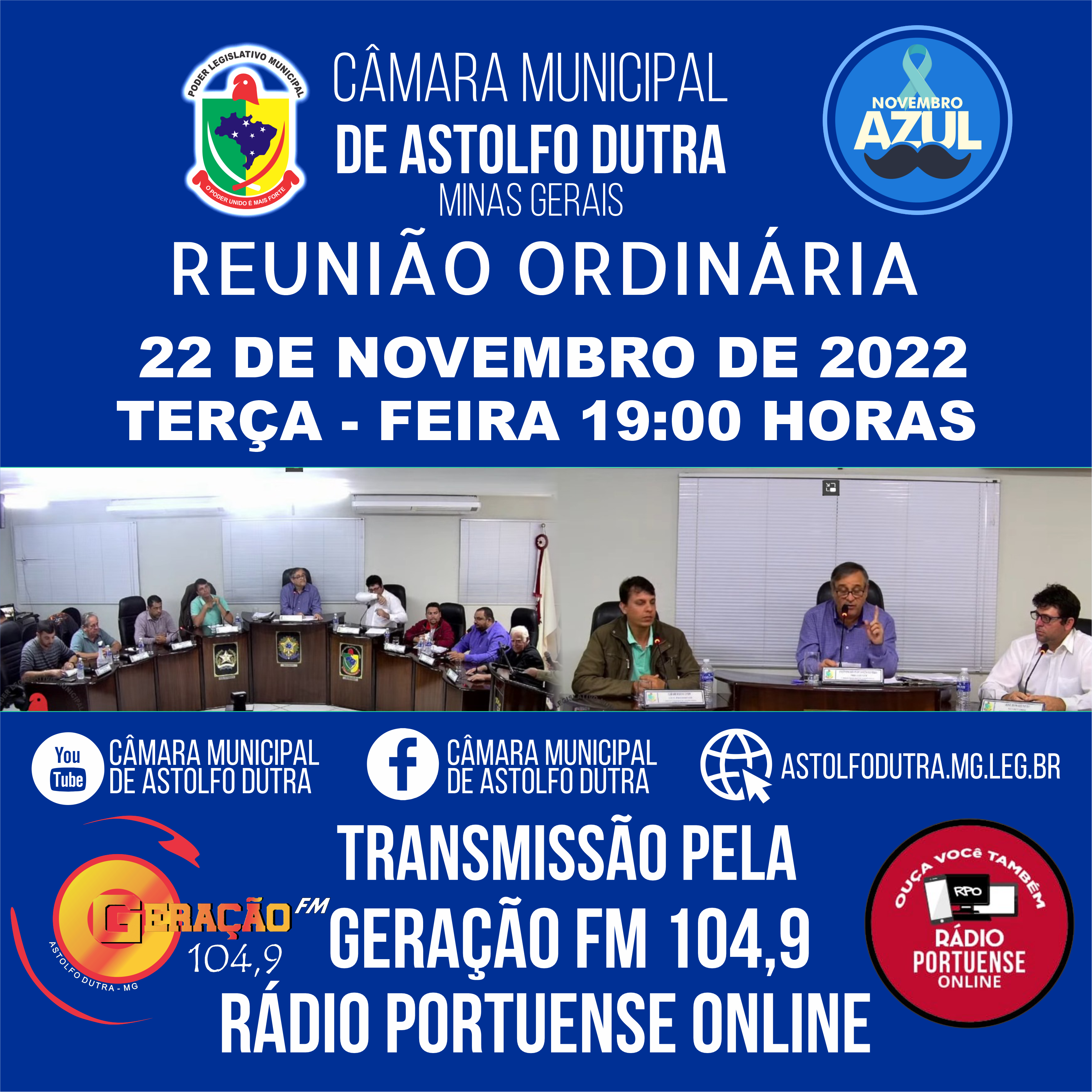 PAUTA DA REUNIÃO DO DIA 22 NOVEMBRO DE  2022