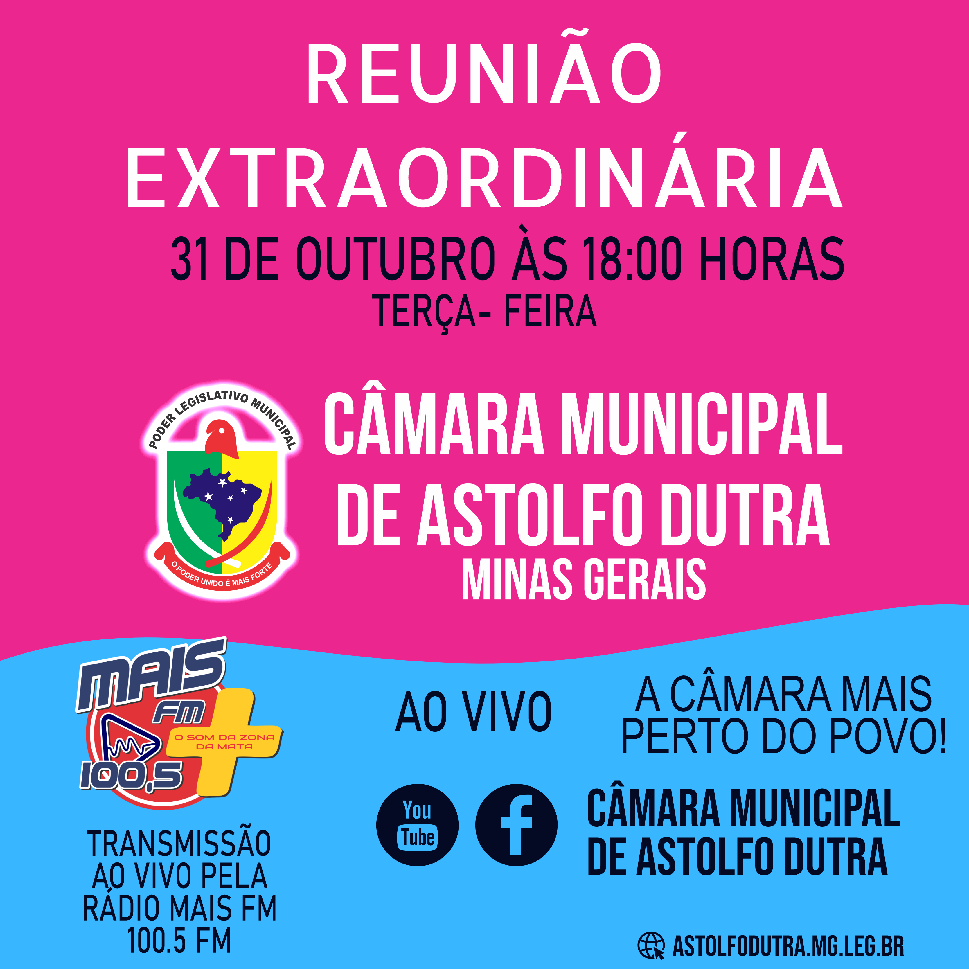 PAUTA DA REUNIÃO EXTRAORDINÁRIA DO DIA 31 DE OUTUBRO DE  2023