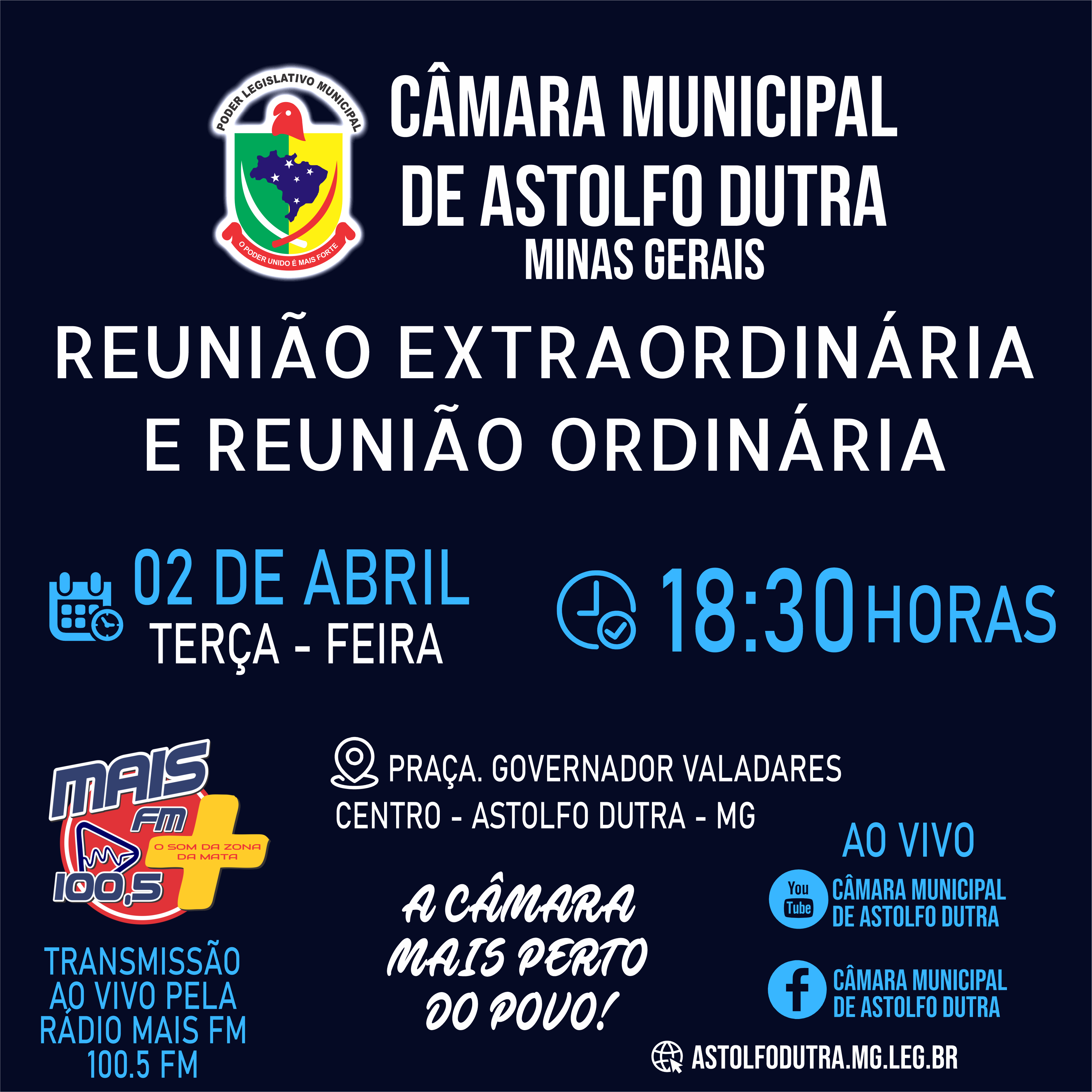 PAUTAS DAS REUNIÕES EXTRAORDINÁRIA E REUNIÃO ORDINÁRIA DO DIA 02 DE ABRIL DE 2024