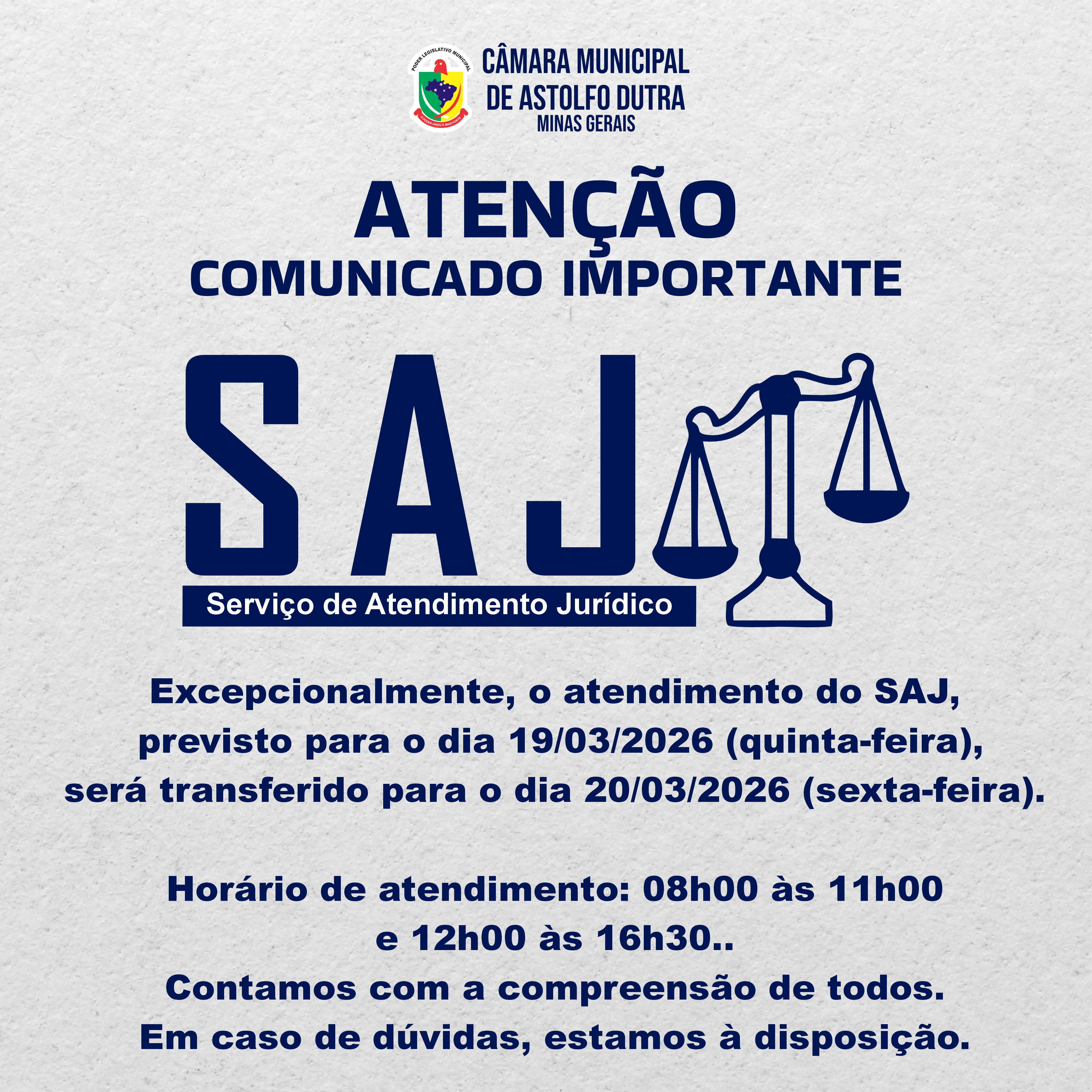 COMUNICADO IMPORTANTE