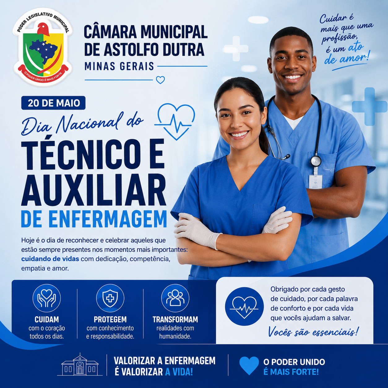 20 de maio — Dia Nacional do Técnico e Auxiliar de Enfermagem